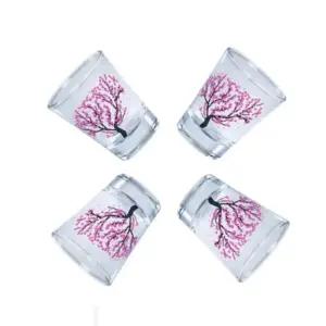 꽃피는 소주잔 술잔 사케잔 4p세트 예쁜소주잔 벚꽃잔 집들이선물 변색