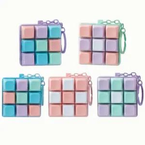 무지개 파스텔 클릭커 딸깍이 키링 청축 9구 5개세트