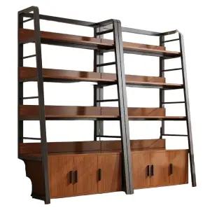 거실 원목 철제 선반 스탠드 전시용 4단 수납장