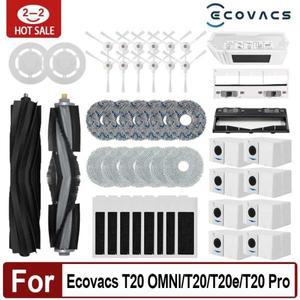 Ecovacs Deebot T20 OMNI Pro 로봇 진공 청소기 액세서리 메인 사이드 브러시  필터 먼지 봉투 교체 부품
