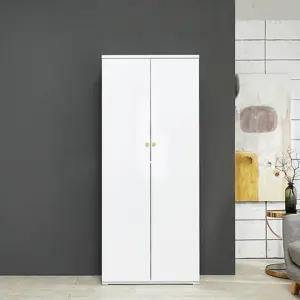 화이트 하이그로시 대용량 수납 양문 신발장 현관선반