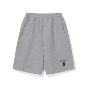 반바지 VQA BA262SP004MG 스탠다드 해시태그 와이드 스웨트 쇼츠 (멜란지 그레이