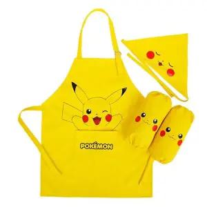 포켓몬스터 YED680K6 앞치마 세트 토시두건 3종 21000 (피카 방수) PP079