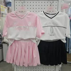 [로엠걸즈]매쉬 스커트 세트_IC