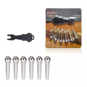 기타 브릿지핀 통기타 6개 세트부품 브릿지 통핀 새들 부속 브리지