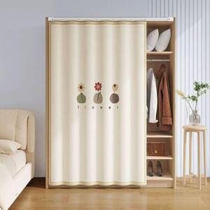 옷장 커튼 가리개 장롱 폭 높이 가지 120 주방 꽃 세 가림막 160cm 1 무타공 책장