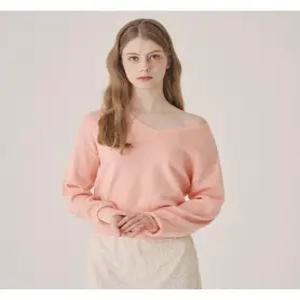 [숲][숲] 크롭 브이넥 니트 (SB9LKE2)