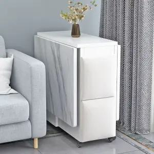 식탁 확장형 간이 대리석 테이블 틈새 탁자 .2m 화이트 폴딩 인조 원룸