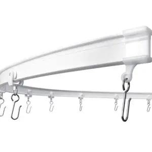 휘어지는 커튼 레일 플라스틱 유연 창문 곡선 커튼 레일 천장 이동식 가림막 원형 방수