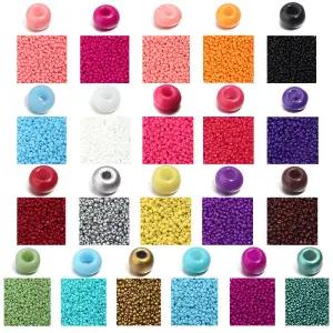 시드비즈 구슬 공예 반지 팔찌 234mm 1000개 컬러 유리 쌀 라운드 씨앗 귀걸이 페르시