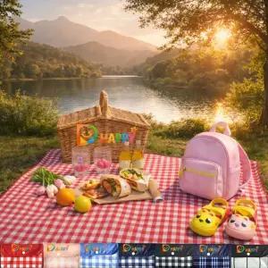 더해피 로고인쇄가능 피크닉매트 휴대용돗자리 경량 돗자리 국산 감성 방수 1인용 초경량