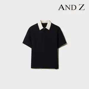 [롯데백화점]앤드지 트위드 우븐 투톤 배색 카라 반팔 티셔츠 2종 택1 (BLG2TC1203)