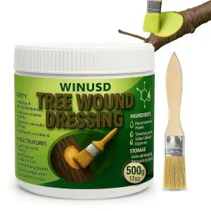 나무 봉합사 브러시가 있는 500g 드레싱 접목 왁스 분재용 가지치기 실란트 형성 신속 보호 필름 과일 식물