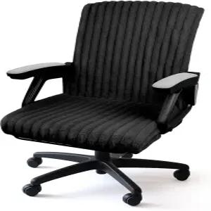 AELS 인조 모피 줄무늬 사무용 의자 커버 책상 컴퓨터 - 의자/팔걸이 부드러운 통기성 원단 세탁 및 탈착식