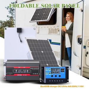 6000W 태양광 발전 시스템 키트 (100A MPPT 컨트롤러 및 순수 정현파 인버터 포함, 110V/220V) 완전 독립형