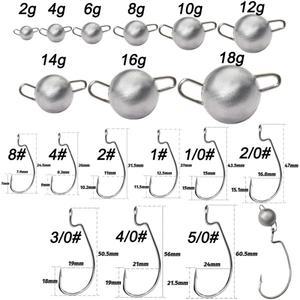 5개 메탈 지그 헤드 웜 훅 2g 10g 18g 웨이트 크랭크 기어 싱커 페스카 위드리스 오프셋 텍사스 리그 낚시