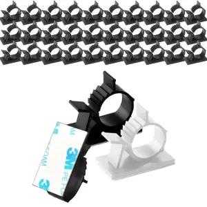 (중형30개) 전선 정리 클립 케이블 조절 고정 홀더/가정용/학교/교실/다용도/PC선/줄정리/클렘프/USB선