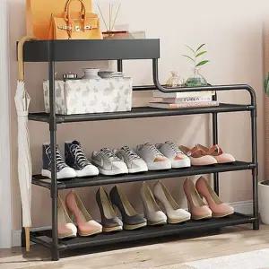 경량 신발장 다용도 철제 4단 현관 신발장 수납장 거실 정리대 조립식 진열대 선반 정리