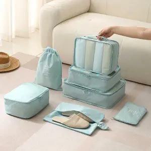 [할인바이할인] [7종세트] 올인원 캐리어정리 여행용 파우치 여행준비 트래블백 컬러4종