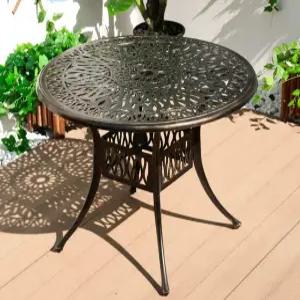 철제 야외 테이블 카페 원형 파스텔 정원 세트 북유럽 펜션