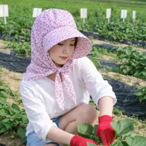 스카프농사모자 작업 꽃무늬 플라워 밭일 농촌 촌캉스 할매 할머니 챙넓은 여름 햇빛가리개
