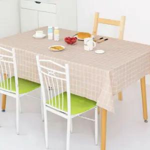 (튼튼)격자방수테이블커버 오렌지 체크 테이블보 XL식탁보 8인 북유럽 테이블천 빈티지 일회용 빈티지보