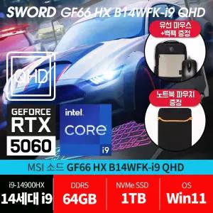 MSI 소드 GF66 HX B14WFK-i9 QHD/ 윈11 램64G SSD1TB