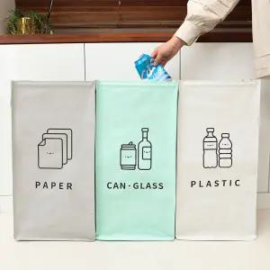 타포린 양면 재활용 분리수거함 빨래 바구니 3P 대형