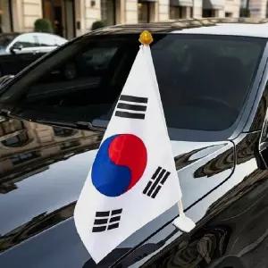 태극기 차량 본네트용 군부대