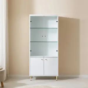 파로마 베이 나딘 양문형 유리 장식장 건담 양주 와인 진열장