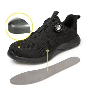 월드컵 남성 다이얼 안전화 경량 작업화 메쉬 통기성 쿠션 발편한 산업용 워킹화 안전작업화D