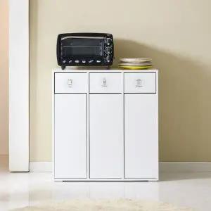 [히트가구]CZ631 3칸 분리수거 휴지통 800x840 3colors