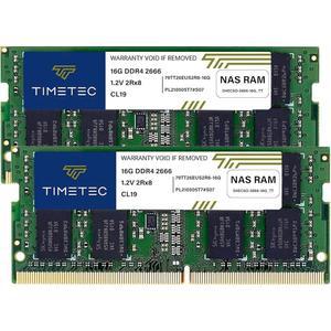 타임텍 DDR4-2666 32GB 키트 2x16GB D4ECSO-2666-16G DDR4 ECC 언버퍼링 SODIMM 2666MHz 260 핀 1 2V CL19 듀얼 랭크 2Rx8 메모리 RAM 업그레이드 D4ECSO-2666-16G_TT