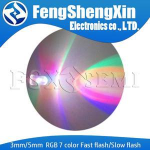 LED 발광 다이오드 (LED) F3 F5 3mm RGB 7 색 고속 플래시 슬로우 100개