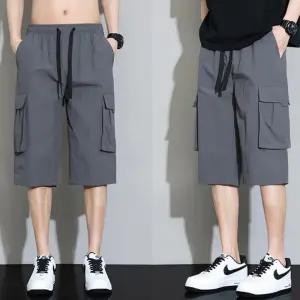 남성 반바지 7부 와이드 허리밴딩 팬츠 쿨 건빵바지 데일리 3색상