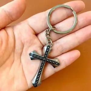 패션 엔틱 소품 십자가 키링