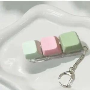 키보드 키캡 LED 3구 키홀더 스트레스 풀기 열쇠고리