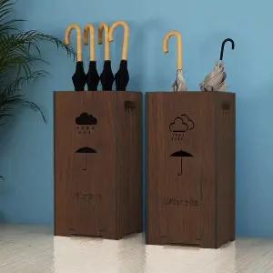 올원픽 원목우산꽂이 모던 사무실 우산꽂이 우드 사각