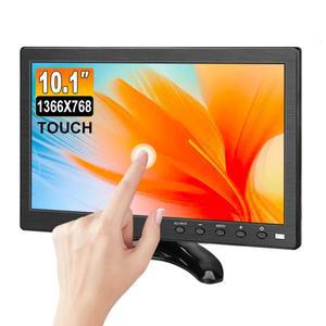 10.1인치 터치 PC 모니터 1366X768 게이밍 카메라 CCTV 라즈베리 파이 PS3 PS4 XBOX360용 VGA HDMI BNC LCD