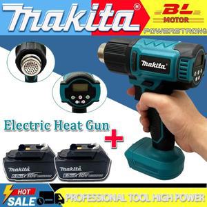 마키타 호환 디지털 디스플레이 전기 에어건 무선 열풍기 2개 노즐 산업용 수축 포장용 18V 배터리용