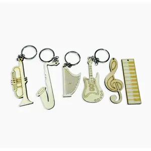 MDF악기열쇠고리(랜덤 10개혼합) 만들기 키트 학습용교구 용만들기 교육용 만들기세트 만들기놀이 꾸미기