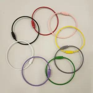 20개 세트 와이어링 다용도 d1 컬러풀 키링부자재고리