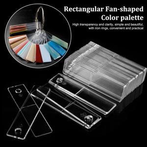 50개 가짜 네일 아트 컬러 카드 직사각형 디스플레이 견본 UV 젤 네일 팁 네일 템플릿 플레이트 젤 폴리쉬