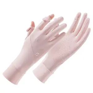 자외선 차단 아이스 실크 장갑 여성용 얇은 여름 스타일 운전 사이클링 전기 자동차 낚시 및 야외 활동용