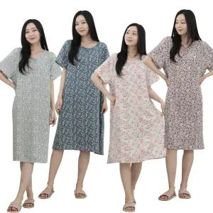 여성 인조인견 여름 플라워 꽃무늬 까실 원피스 ops 데일리 홈웨어 집앞룩 데일리룩 여자 여성용 빅사이즈 임부복 임산부