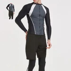 래시가드세트 남성 배색 3피스 수영복 비치웨어 1P