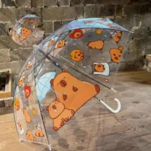 고급 초등학생 어린이 카피바라 우산 귀여운 투명