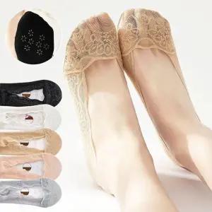 안벗겨지는 360도 실리콘처리 얇은 여성 레이스 덧신 덧신 레이스덧신