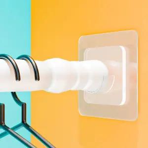 커튼봉 압축봉 고정 홀더 부착 걸이 받침대 지지대 무타공 벽걸이 봉걸이