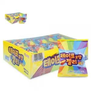 1통 샤워젤리 테이프모양 롤젤리 초등학생간식 20개입